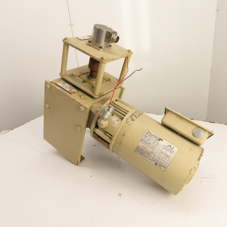 Dayton 4RP42 Right Angle Gear Brake Motor 1HP 60:1 Ratio 29RPM 1.25" 230/460V