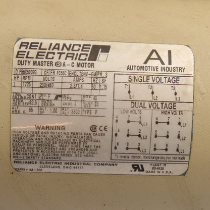 Dayton 4RP42 Right Angle Gear Brake Motor 1HP 60:1 Ratio 29RPM 1.25" 230/460V