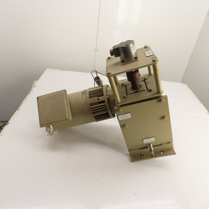 Dayton 4RP42 Right Angle Gear Brake Motor 1HP 60:1 Ratio 29RPM 1.25" 230/460V