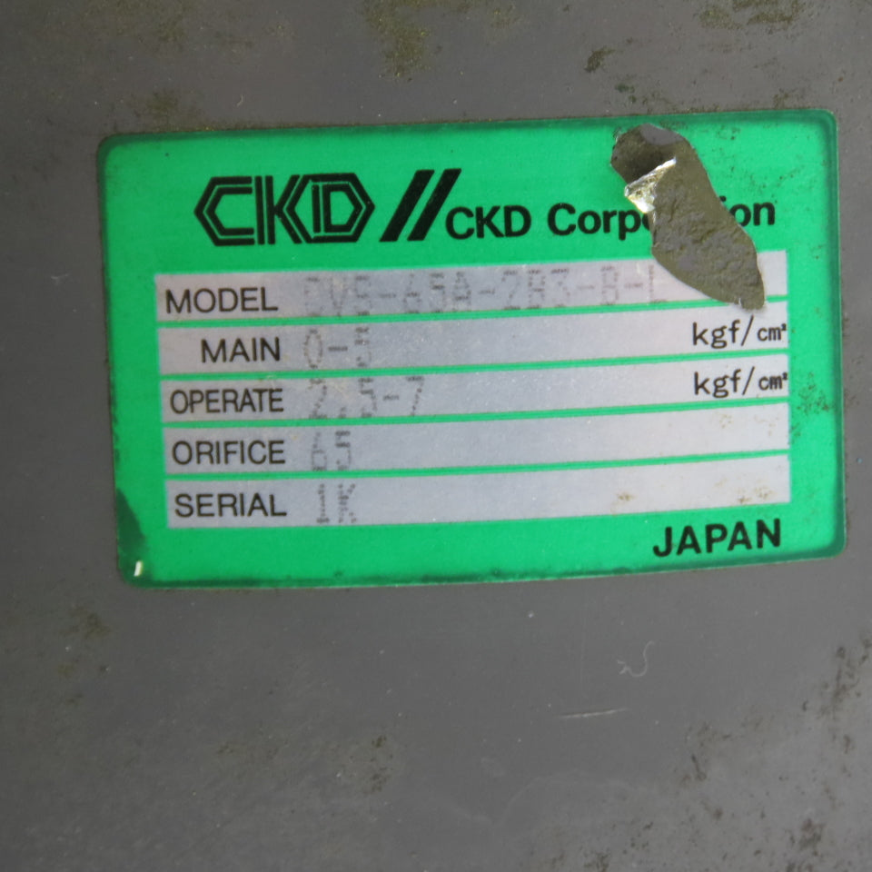 CKD CVS-65A-283-B-1 Pneumatic Cylinder Valve 65mm Orifice Flanged 24VDC Solenoid