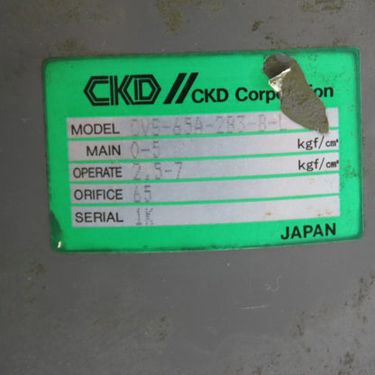 CKD CVS-65A-283-B-1 Pneumatic Cylinder Valve 65mm Orifice Flanged 24VDC Solenoid