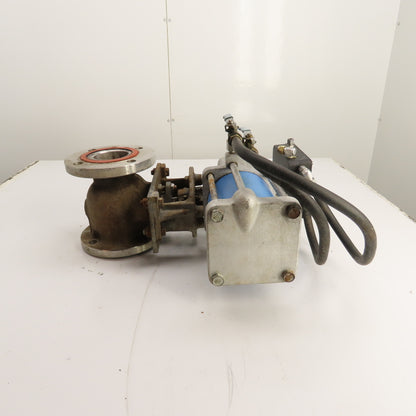 Jamesbury PMV P-1500 3" SS Ball Valve 150# Flanged Pneumatic Actuator Positioner