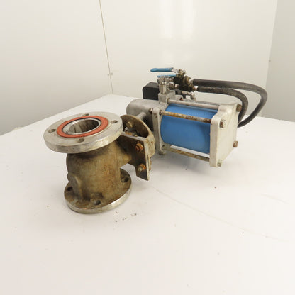 Jamesbury PMV P-1500 3" SS Ball Valve 150# Flanged Pneumatic Actuator Positioner