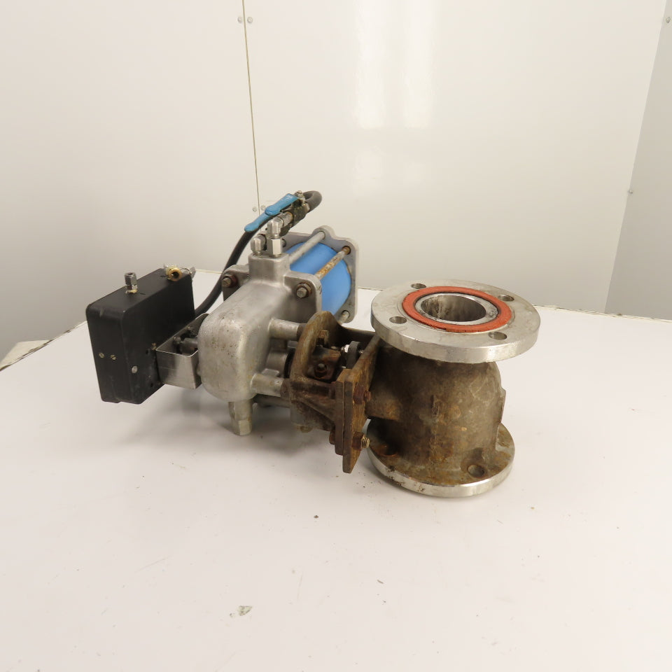 Jamesbury PMV P-1500 3" SS Ball Valve 150# Flanged Pneumatic Actuator Positioner