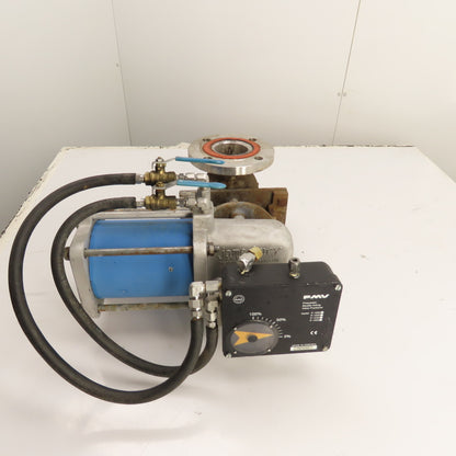 Jamesbury PMV P-1500 3" SS Ball Valve 150# Flanged Pneumatic Actuator Positioner