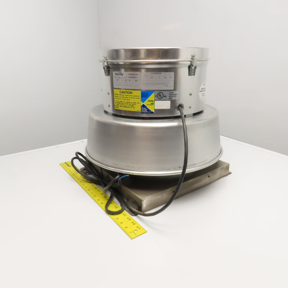 Twin City DCRD 115V 1Ph 1/8Hp Centrifugal Roof Exhauster Downblast Blower