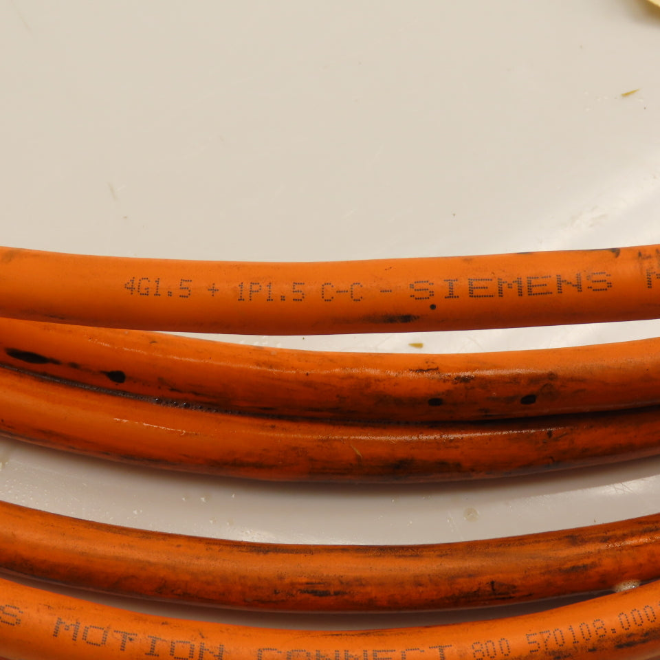 Siemens 6FX8008-1BA21 Motion Connect 800 Servo Motor Power Cable 35' Long