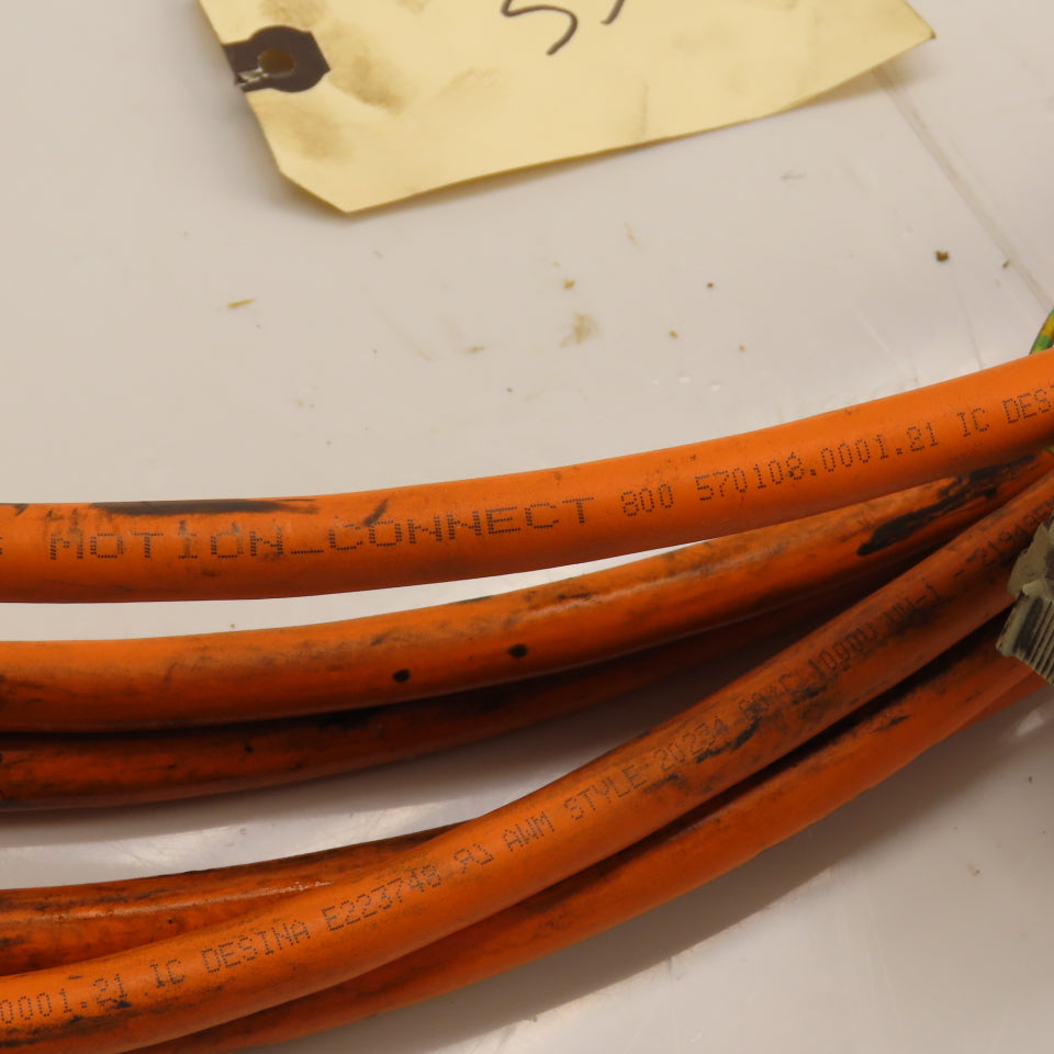 Siemens 6FX8008-1BA21 Motion Connect 800 Servo Motor Power Cable 35' Long