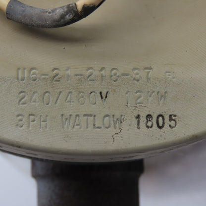 Watlow U6-21-218-37 12kW Circulation Heater 240/480V 3Ph 1"