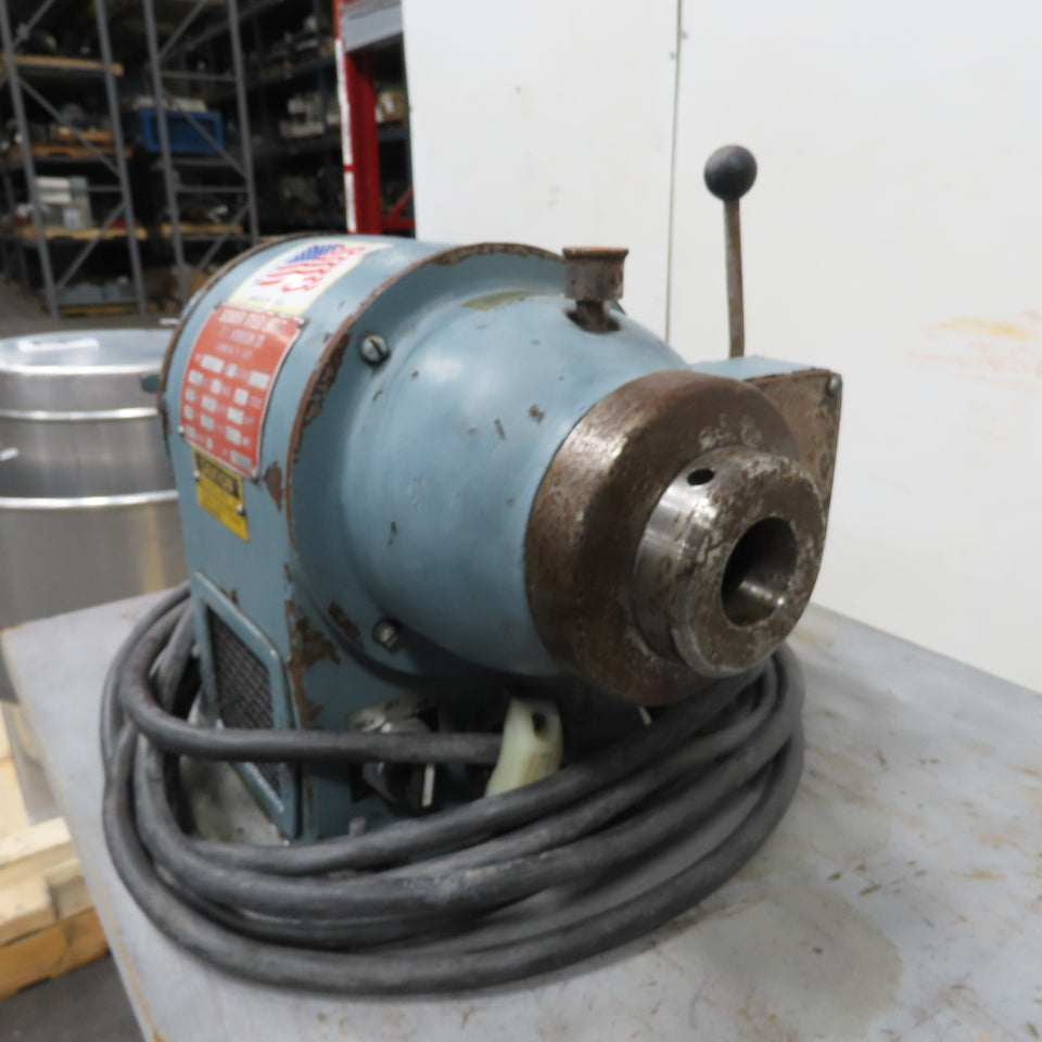 Schauer LA1C Speed Lathe 440V 1/4-1/2HP 3Ph 60Hz 3450RPM 1.1A W/Bench 36x20" Top