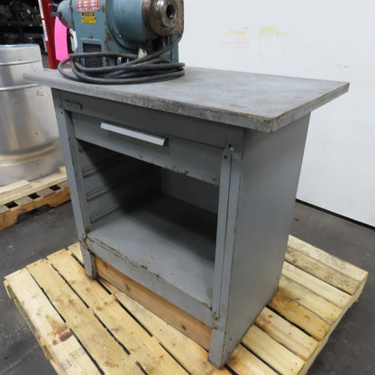 Schauer LA1C Speed Lathe 440V 1/4-1/2HP 3Ph 60Hz 3450RPM 1.1A W/Bench 36x20" Top