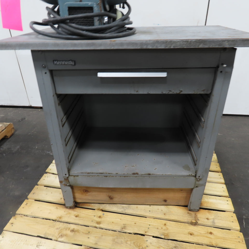 Schauer LA1C Speed Lathe 440V 1/4-1/2HP 3Ph 60Hz 3450RPM 1.1A W/Bench 36x20" Top
