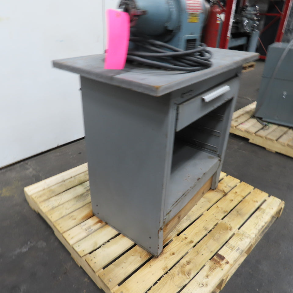 Schauer LA1C Speed Lathe 440V 1/4-1/2HP 3Ph 60Hz 3450RPM 1.1A W/Bench 36x20" Top