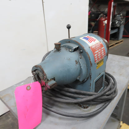 Schauer LA1C Speed Lathe 440V 1/4-1/2HP 3Ph 60Hz 3450RPM 1.1A W/Bench 36x20" Top