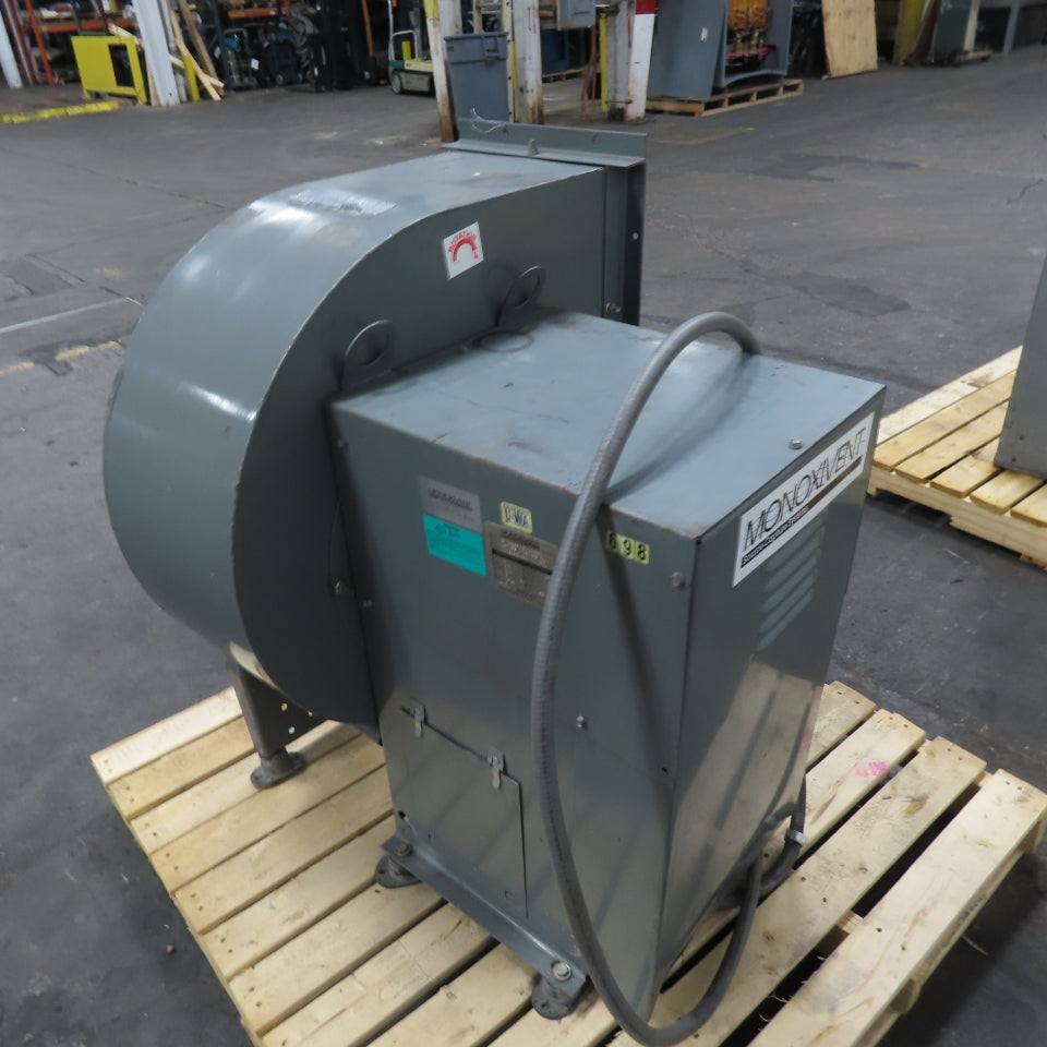Monoxivent 150 CPS 2HP Belt Drive Utility Blower 200V 3Ph 2500CFM