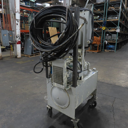 Cross CSEA50/PVB15 50 Gallon Hydraulic Power Unit 10HP 3Ph 230/460V W/Cart/Hoses