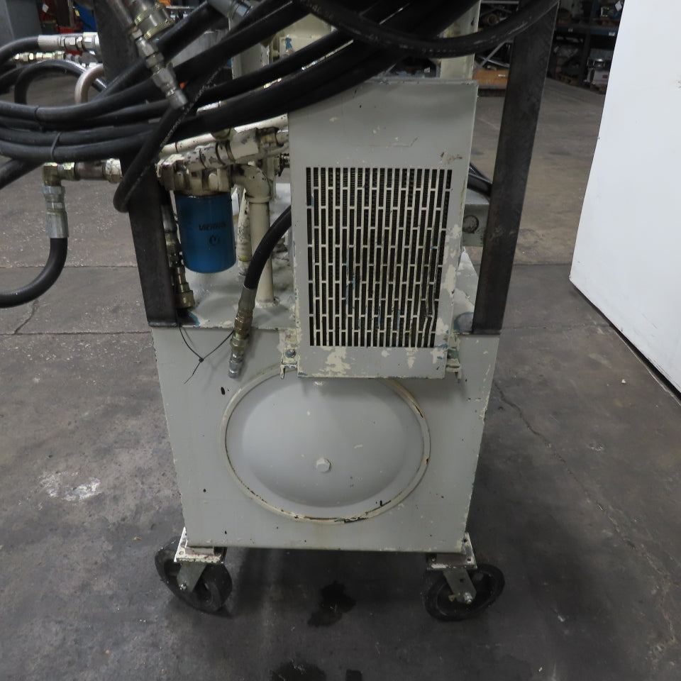 Cross CSEA50/PVB15 50 Gallon Hydraulic Power Unit 10HP 3Ph 230/460V W/Cart/Hoses