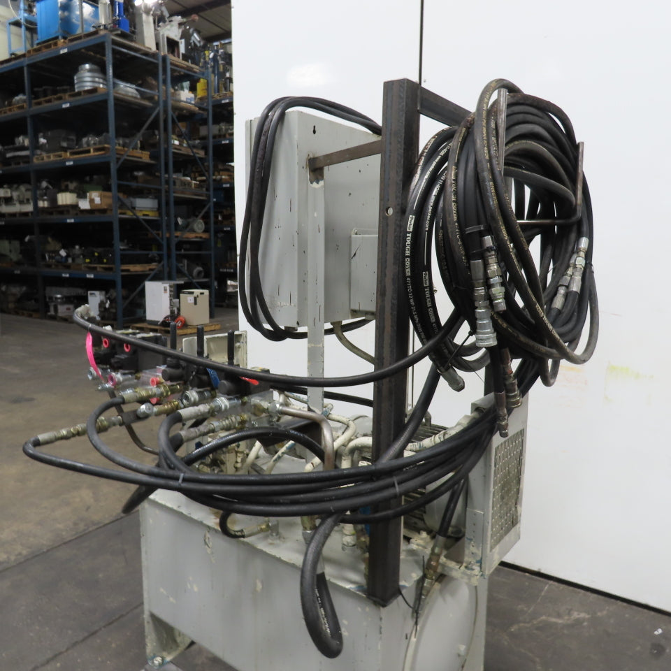 Cross CSEA50/PVB15 50 Gallon Hydraulic Power Unit 10HP 3Ph 230/460V W/Cart/Hoses