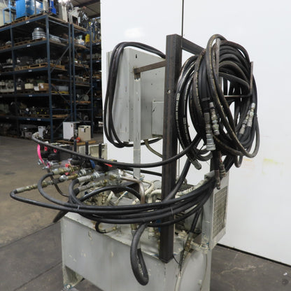 Cross CSEA50/PVB15 50 Gallon Hydraulic Power Unit 10HP 3Ph 230/460V W/Cart/Hoses