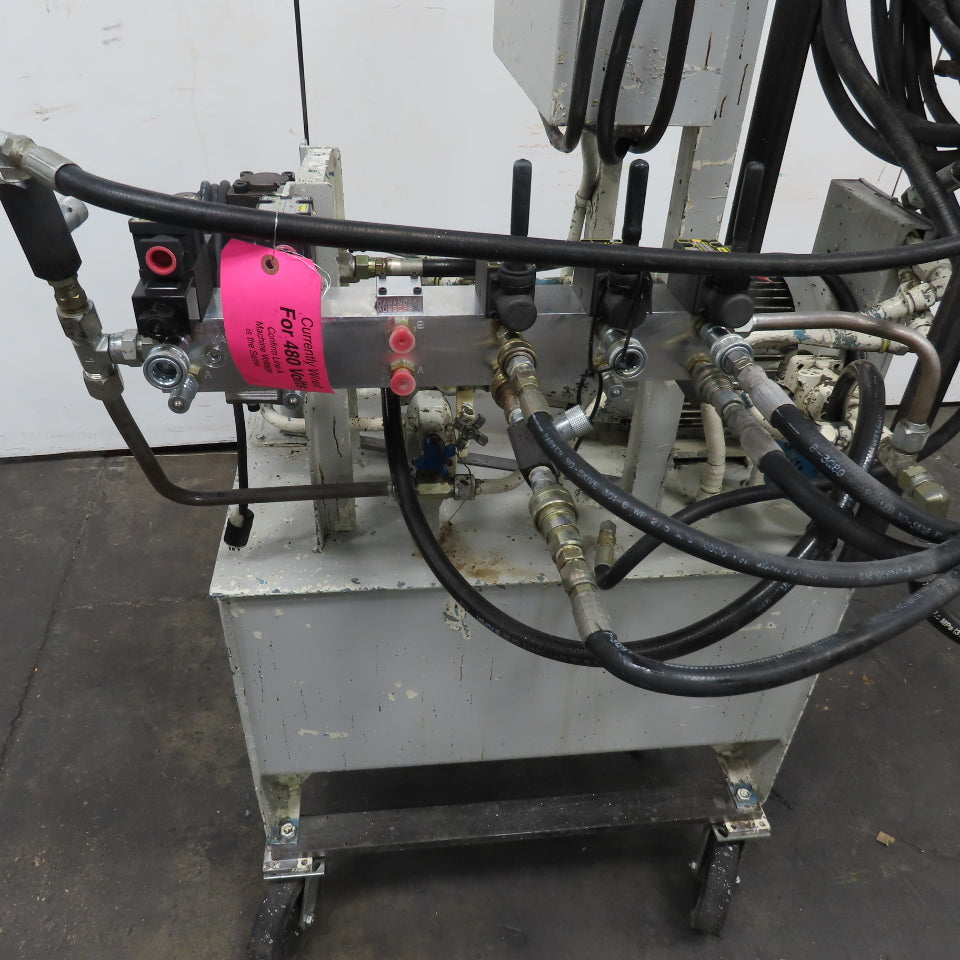 Cross CSEA50/PVB15 50 Gallon Hydraulic Power Unit 10HP 3Ph 230/460V W/Cart/Hoses