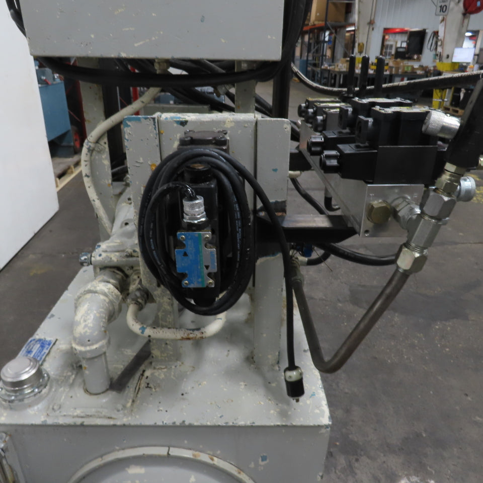 Cross CSEA50/PVB15 50 Gallon Hydraulic Power Unit 10HP 3Ph 230/460V W/Cart/Hoses