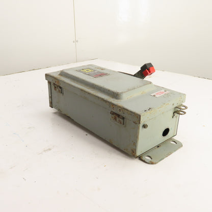 Square D HU361AWK 30A 3-Pole Non-Fusible Safety Disconnect Switch 600V 3R