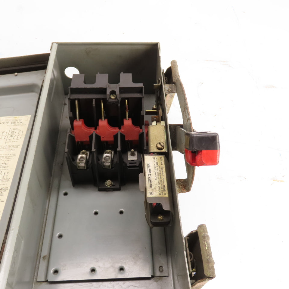 Square D HU361AWK 30A 3-Pole Non-Fusible Safety Disconnect Switch 600V 3R