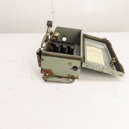 Square D HU361AWK 30A 3-Pole Non-Fusible Safety Disconnect Switch 600V 3R