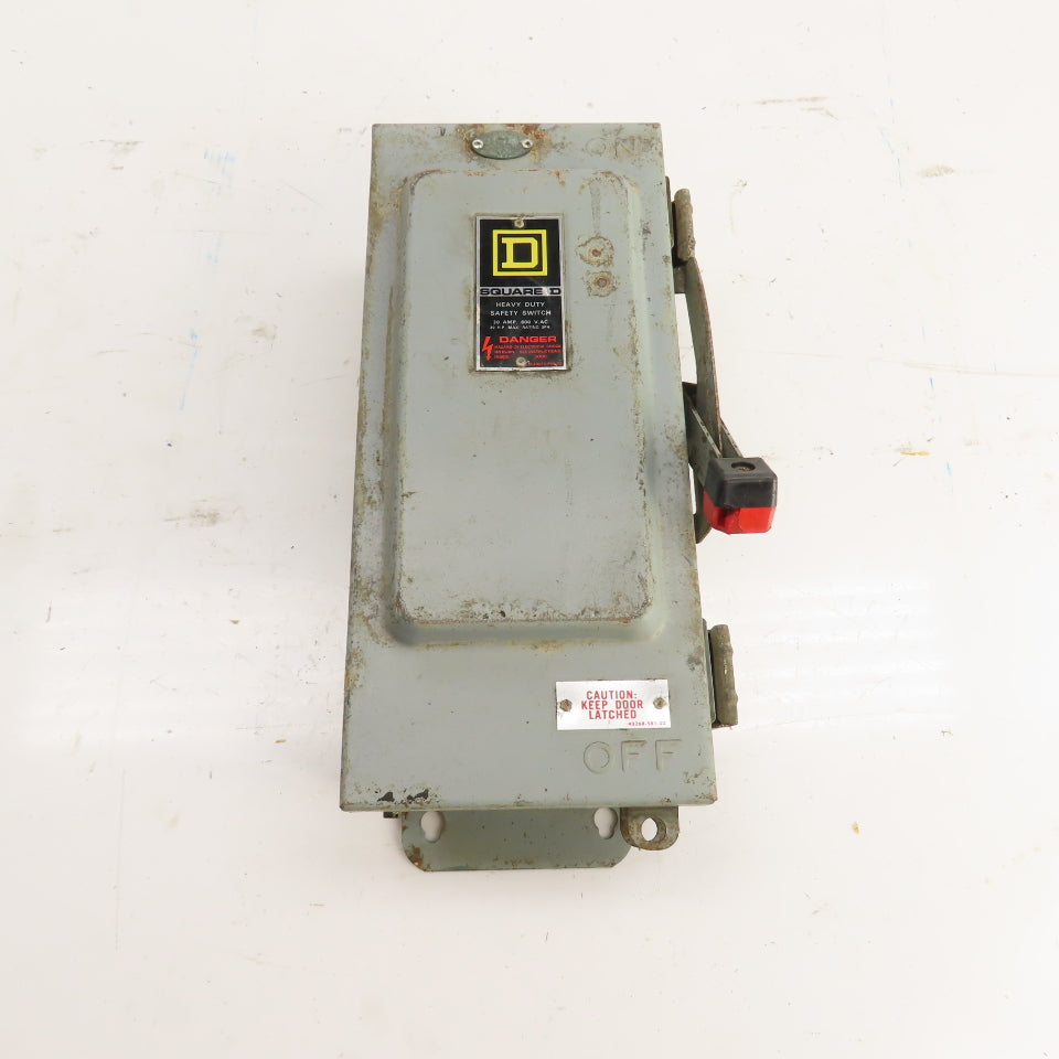 Square D HU361AWK 30A 3-Pole Non-Fusible Safety Disconnect Switch 600V ...