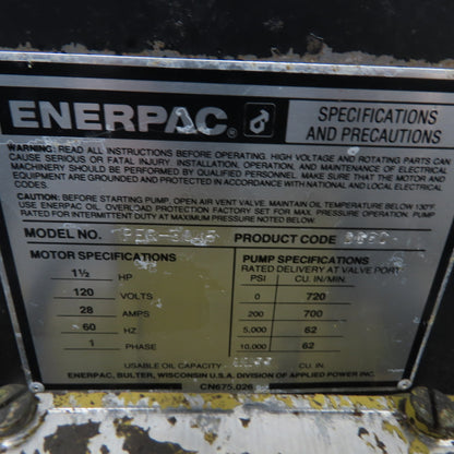 Enerpac PER-3045 Hushh-Pump 9-Ton H-Frame Hydraulic Press 115V Electric Pump