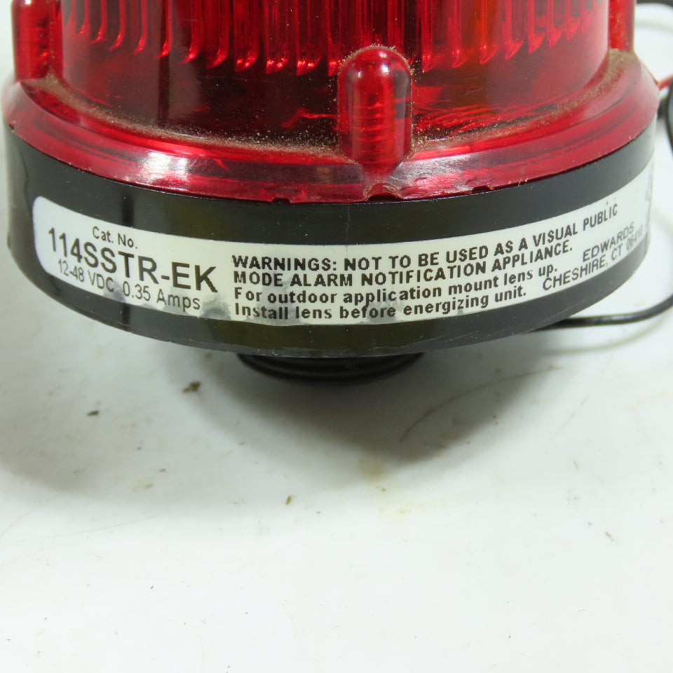 Edwards / Tomar 114SSTR-EK Microstrobe Red Visual Signal Strobe Light 12-48 VDC