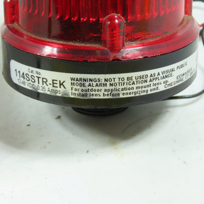 Edwards / Tomar 114SSTR-EK Microstrobe Red Visual Signal Strobe Light 12-48 VDC