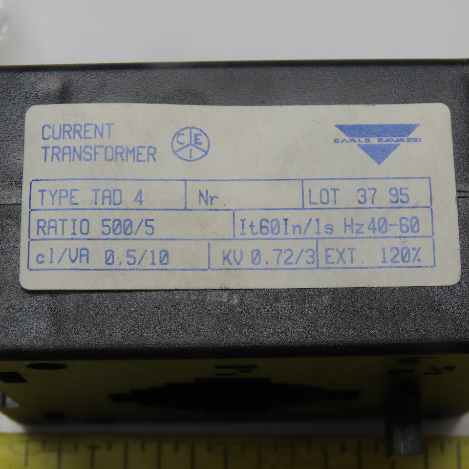 Carlo Gavazzi TAD 4 Current Transformer 500:5 Ratio 40-60Hz 0.72/3kv