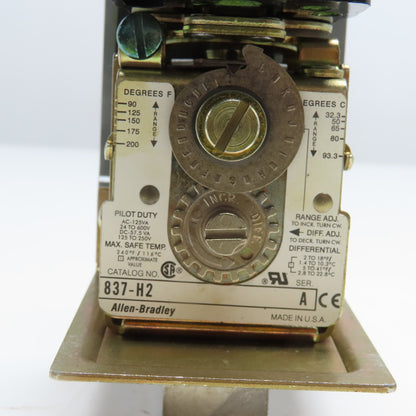 Allen Bradley 837-H2 Temperature Controller 90-200°F