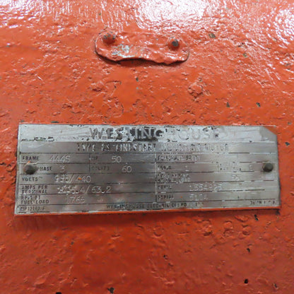 Westinghouse 1554825 50HP Electric Motor 230/460V 3Ph 1765RPM 444S Frame
