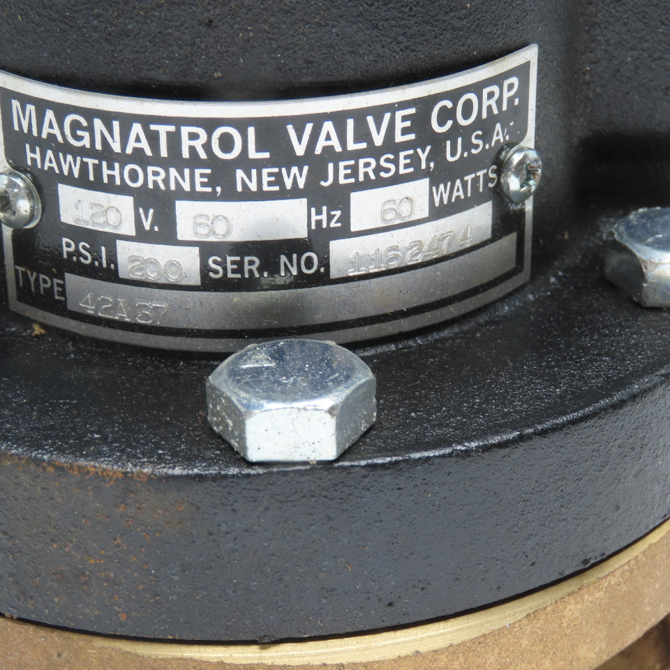 Magnatrol 42A37 2" NPT Bronze Globe Solenoid Valve 120V