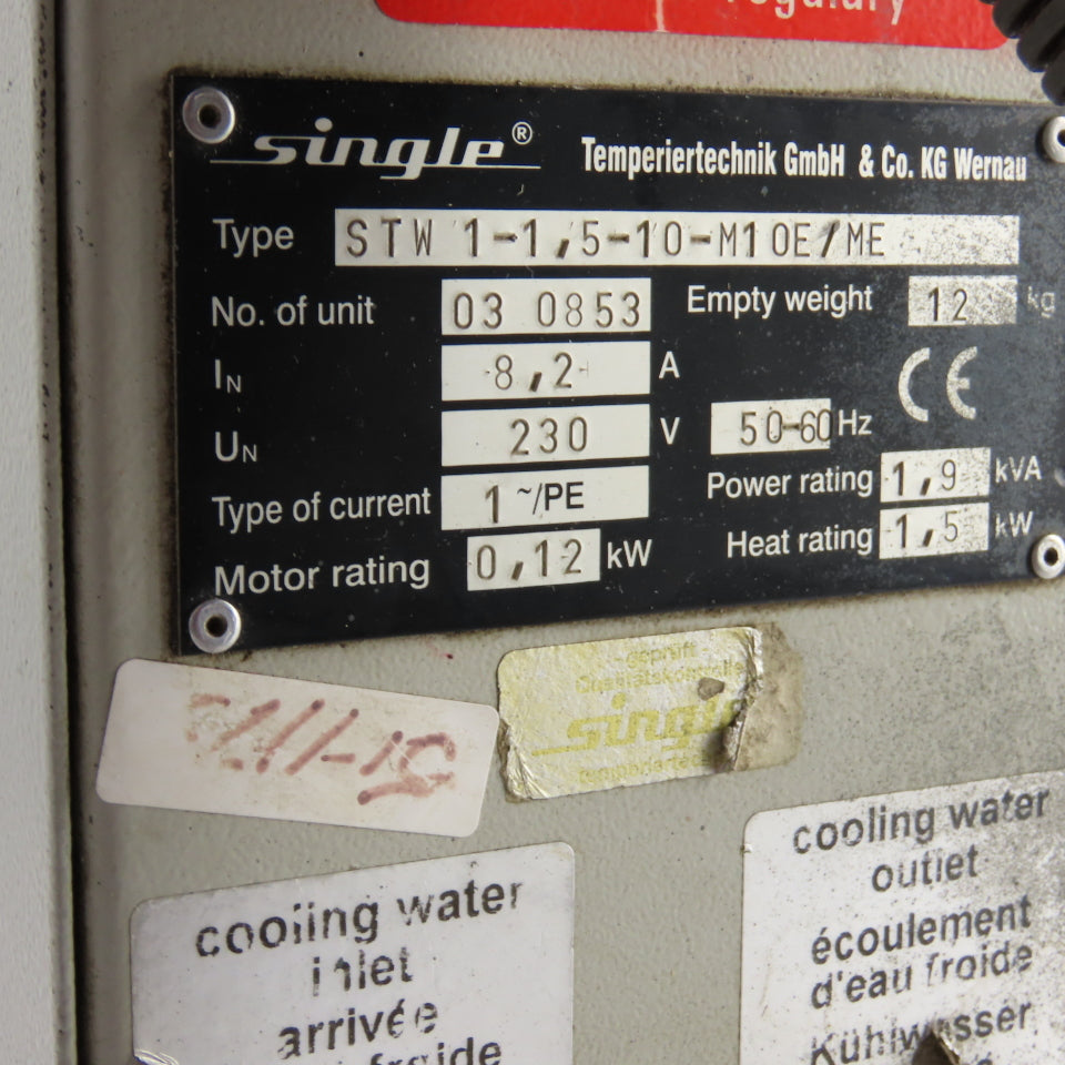 Temperiertechnik STW 1-1,5-10-M1 OE/ME Temperature Control Unit Parts/Repair