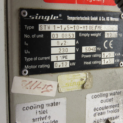 Temperiertechnik STW 1-1,5-10-M1 OE/ME Temperature Control Unit Parts/Repair