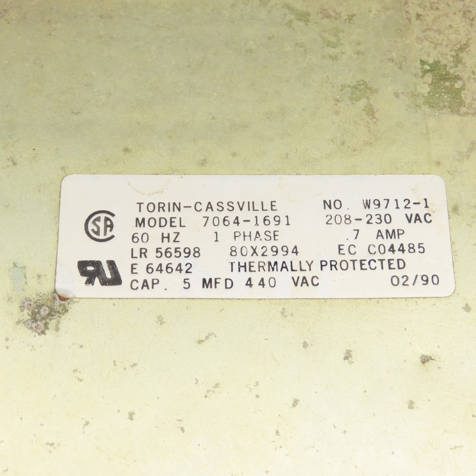 Torin-Cassville 7064-1691 Dual Centrifugal Blower Fan Assembly 208-230V 0.7A