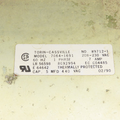 Torin-Cassville 7064-1691 Dual Centrifugal Blower Fan Assembly 208-230V 0.7A