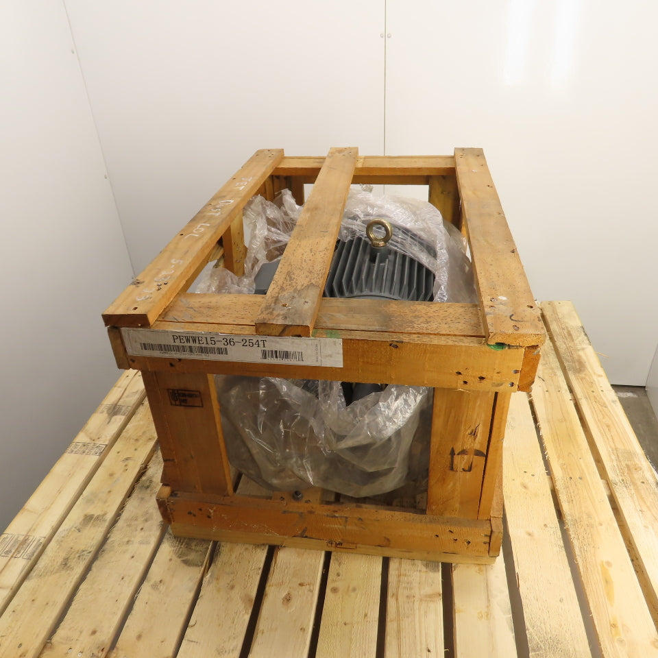 WorldWide PEWWE15-36-254T 15HP Electric Motor 3540RPM 230/460V 3Ph 254T Fr. New