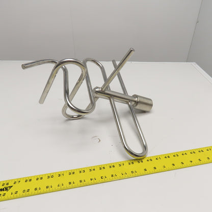 Stainless Steel Bar Mixing Blending Whisking Paddle 17" x 17" Tall 3/4" Bore