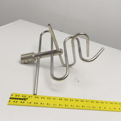 Stainless Steel Bar Mixing Blending Whisking Paddle 17" x 17" Tall 3/4" Bore