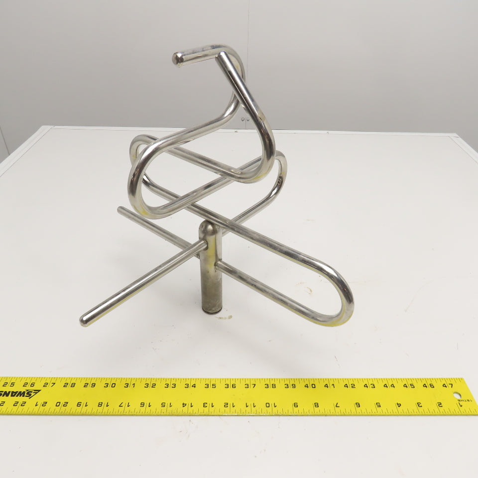 Stainless Steel Bar Mixing Blending Whisking Paddle 16" x 15" Tall 9/16" Bore