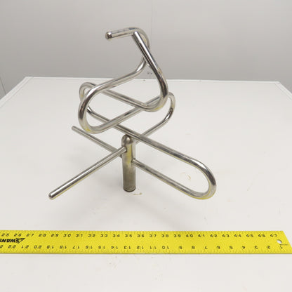 Stainless Steel Bar Mixing Blending Whisking Paddle 16" x 15" Tall 9/16" Bore