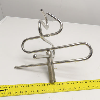 Stainless Steel Bar Mixing Blending Whisking Paddle 16" x 15" Tall 9/16" Bore