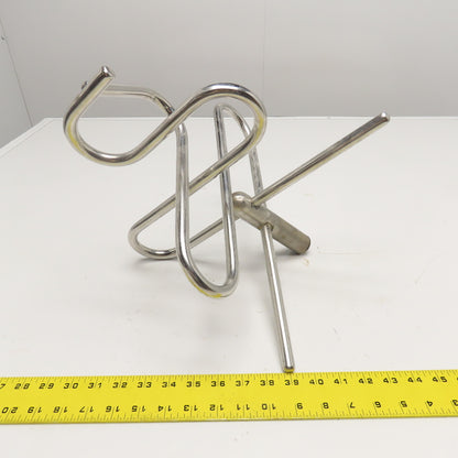 Stainless Steel Bar Mixing Blending Whisking Paddle 16" x 15" Tall 9/16" Bore