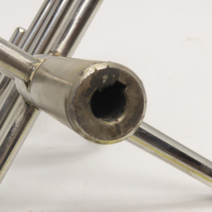 Stainless Steel Bar Mixing Blending Whisking Paddle 16" x 15" Tall 9/16" Bore