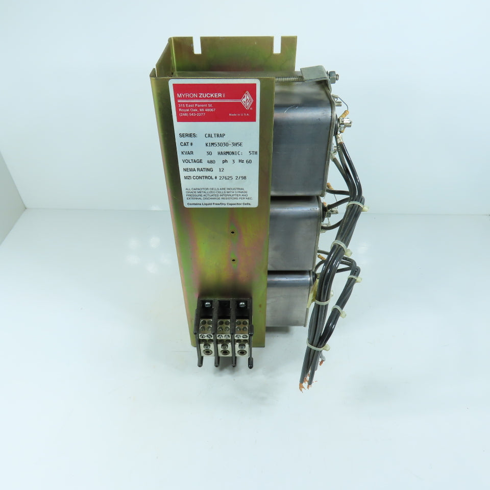 Myron Zucker KIM53030-3H5E 30 KVAR Caltrap Harmonic Filter Capacitor Bank 480V