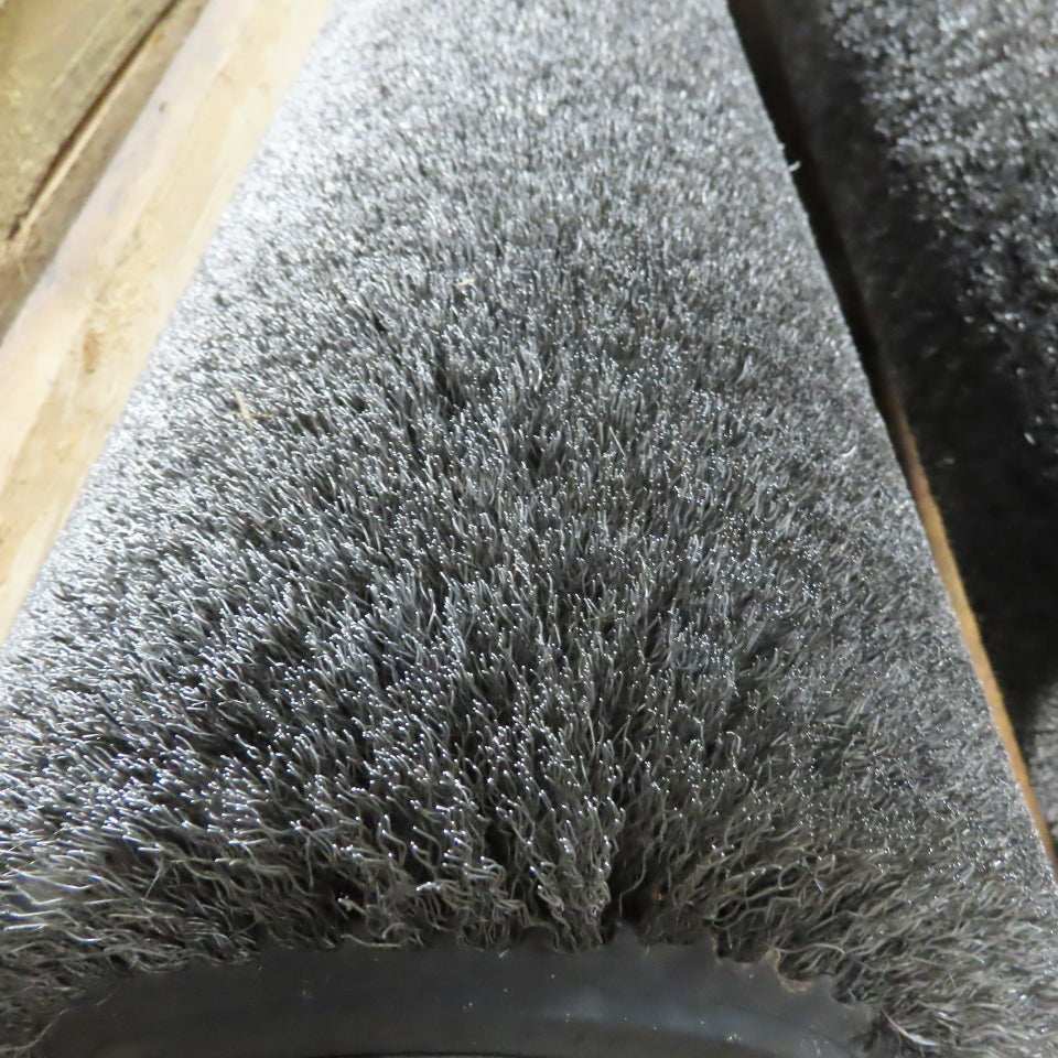 9" OD x 60" Long Abrasive Wire Brush Roller 50mm Shaft 92" OAL Lot Of 2